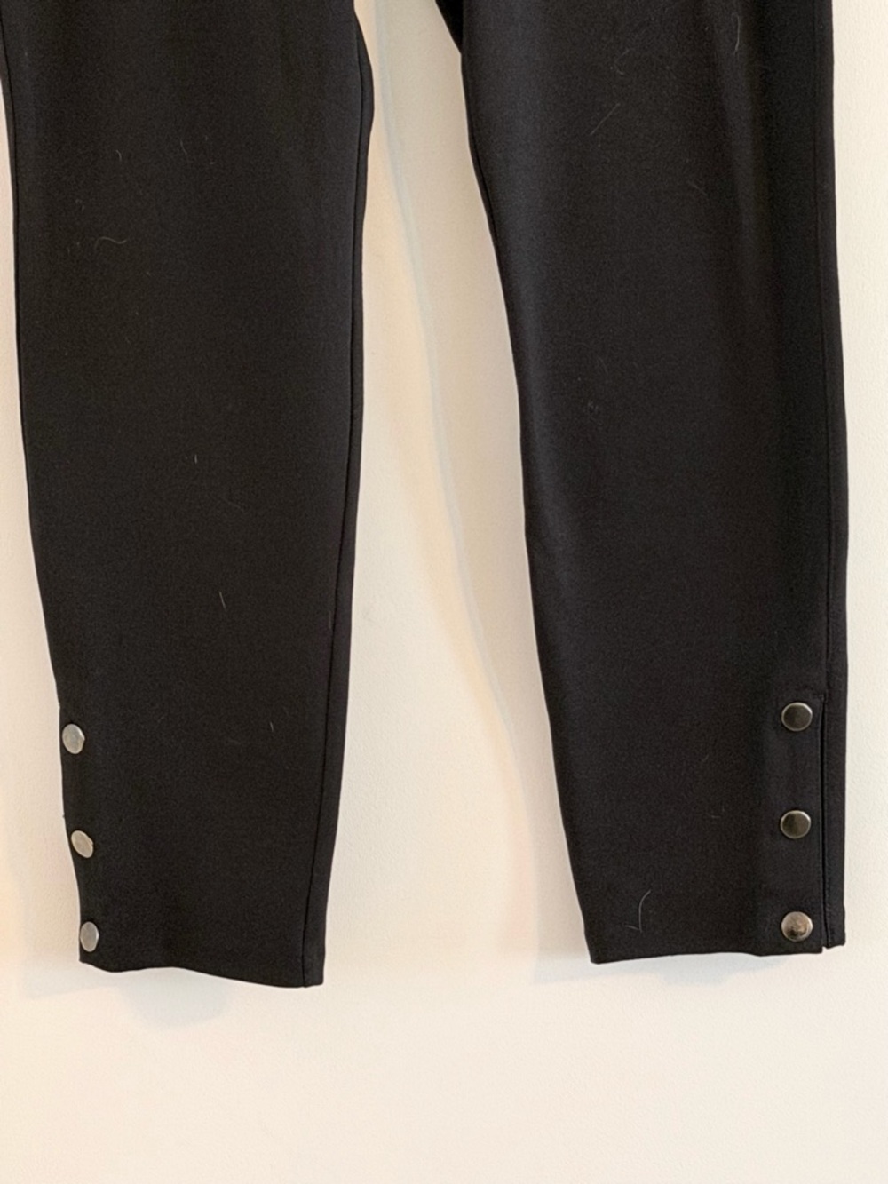 New York & Company Black Straight Leg Pants with Button Hem Size XL - Picture 3 of 8
